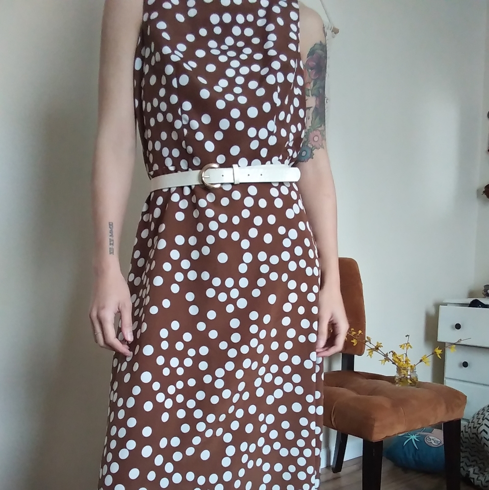 Vintage maxi polkadot dress